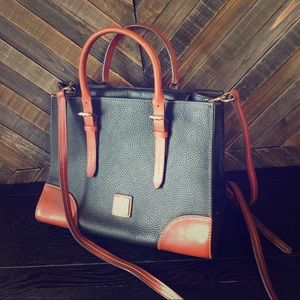 Dooney & Bourke Leather Satchel W/ Crossbody Strap